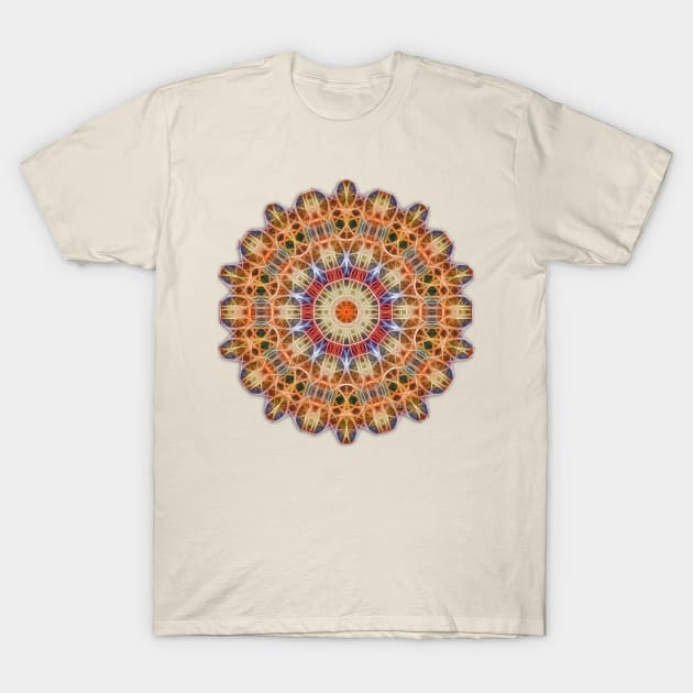 Neon Mandala #12 - Gold T-Shirt by WillBargerArts